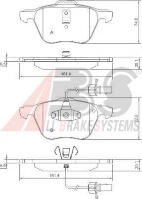 Купить 37240 ABS Колодки тормозные