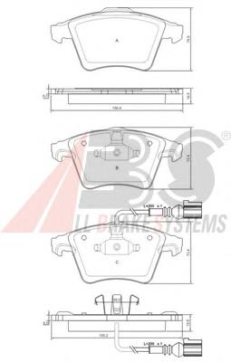 Колодки ABS 37416 цена, от 22.57 USD