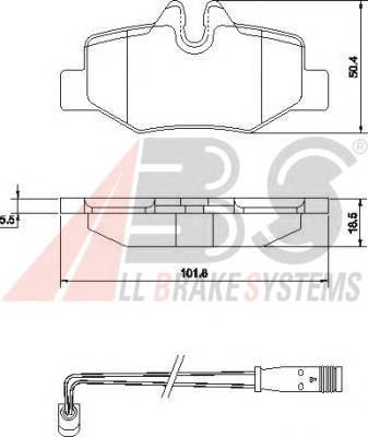 Задние тормозные колодки 37450 ABS