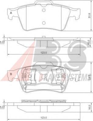 Колодки дисковые  ABS 37216 цена, от 13.06 USD