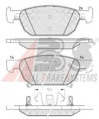 37720 ABS колодки тормозные передние дисковые