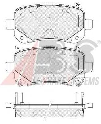 Купить 37733 ABS Колодки тормозные задние, дисковые