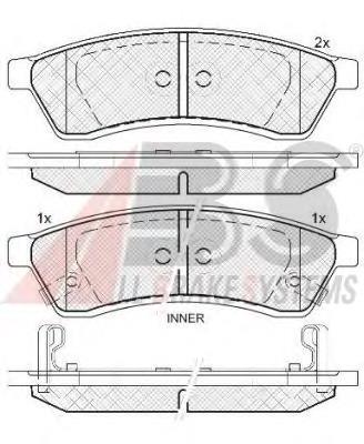 Купить 37747 ABS Колодки тормозные задние, дисковые