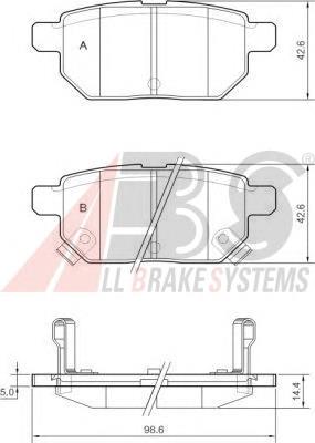 Колодки дисковые  ABS 37580 цена, от 12.04 USD
