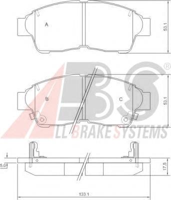 Тормозные колодки ABS 36777