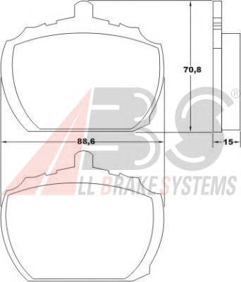 Передние тормозные колодки 36102 ABS