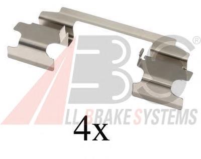Комплект пружинок крепления дисковых колодок, передних ABS 1686Q цена, от 6.67 USD