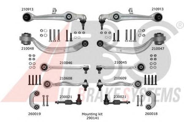 Комплект рычагов передней подвески ABS 219902 цена, от 205.98 USD