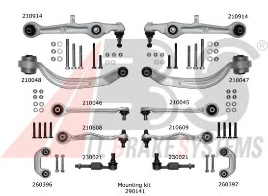 219901 ABS kit de braços oscilantes de suspensão dianteira