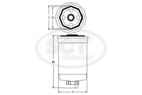 ST6030 SCT filtro de combustível