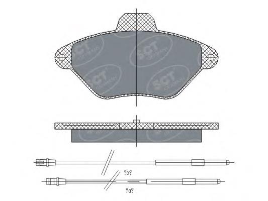 Передние тормозные колодки SP299 SCT