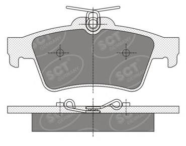 SP357 SCT Колодки тормозные дисковые комплект