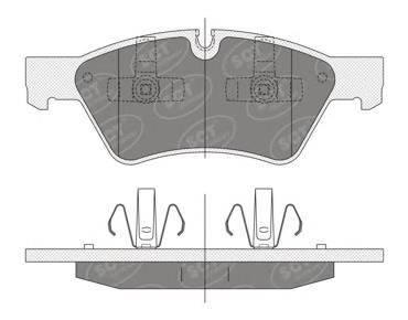 SP352 SCT Колодки передние