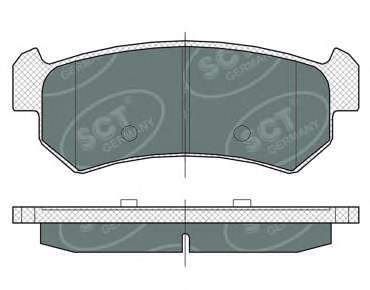 SP376 SCT Колодки тормозные дисковые комплект