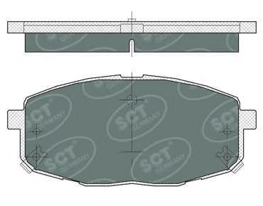 Передние тормозные колодки SP374 SCT