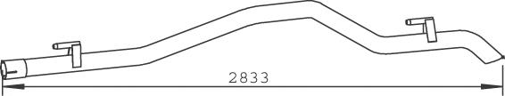 53799 Dinex cano derivado do silenciador desde a parte média até a traseira