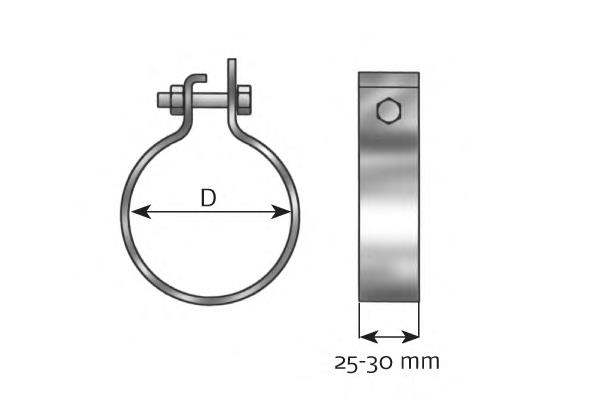 Conector del tubo de escape 99775 DINEX