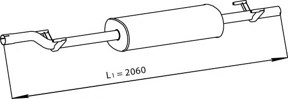 A9014902419 Mercedes silenciador, parte central