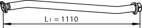 Tubo de admissão dianteiro (calças) do silenciador para Fiat Ducato (230)