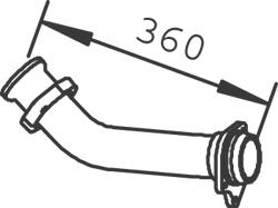 Tubo de admissão dianteiro (calças) do silenciador para Mercedes Sprinter (901, 902)