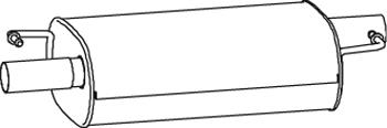 BS 233-577 FPS silenciador, parte central