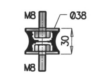 Coxim de fixação do silenciador para Renault 25 (B29)
