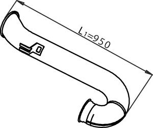 50435 Sampa Otomotiv‏ tubo de escape, desde o catalisador até o silenciador