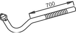 52153 Dinex tubo de admissão dianteiro (calças do silenciador)