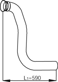 53281 Dinex труба приемная (штаны глушителя передняя)