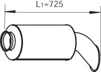 2.14534 Diesel Technic silenciador, parte traseira