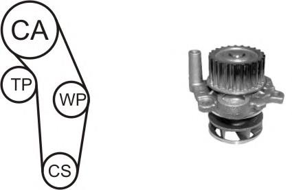 WPK937701 Airtex correia do mecanismo de distribuição de gás, kit