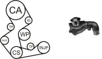 Correia do mecanismo de distribuição de gás, kit WPK156202 Airtex