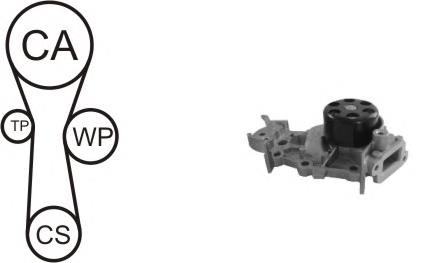 WPK174101 Airtex rolo de reguladora de tensão da correia do mecanismo de distribuição de gás