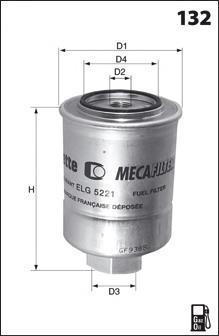 Filtro de combustível ELG5222 Mecafilter