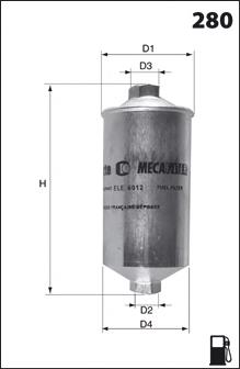 ELE3577 Mecafilter filtro de combustível