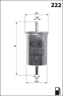 ELE3653 Mecafilter filtro de combustível