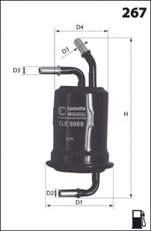 ELE6069 Mecafilter filtro de combustível