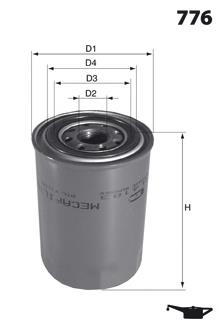 ELH4416 Mecafilter filtro de óleo