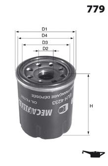 ELH4404 Mecafilter filtro de óleo