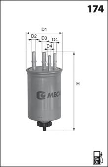 ELG5490 Mecafilter filtro de combustível