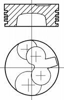 Поршень в комплекте на 1 цилиндр, 2-й ремонт (+0,50) 4419050 Yenmak