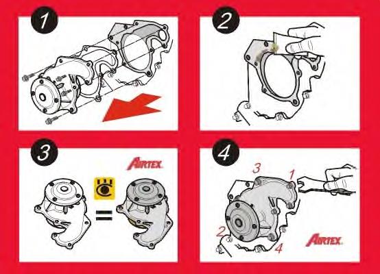Помпа охлаждения Airtex 1857 цена, от 53.77 USD