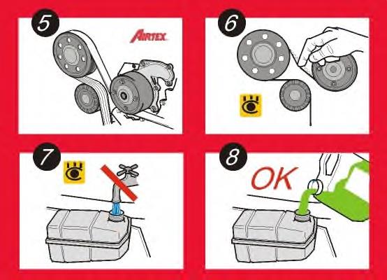 Помпа охлаждения Airtex 1595 цена, от 28.18 USD