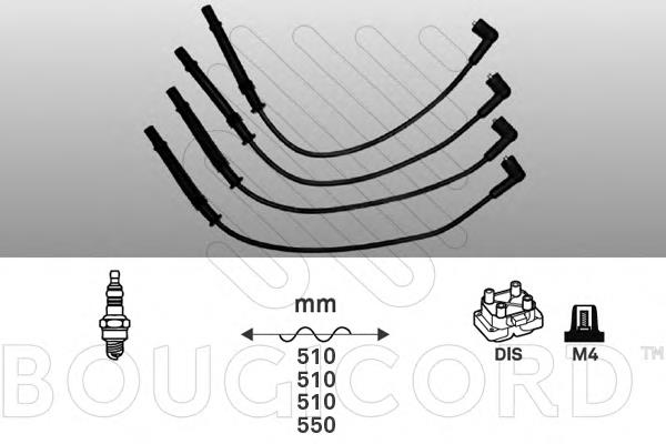 8114 Bougicord fios de alta voltagem, kit