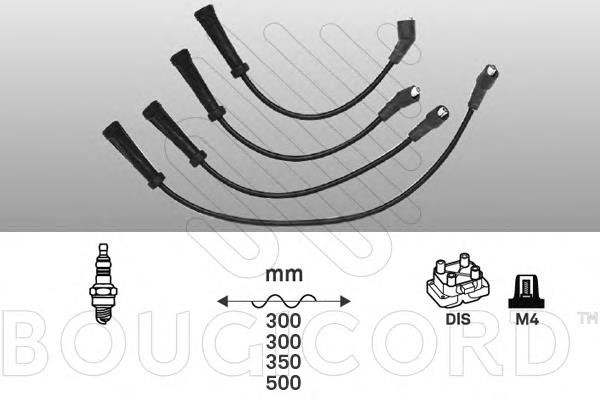 2458 Bougicord fios de alta voltagem, kit