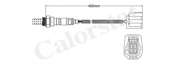 Sonda lambda, sensor de oxigênio até o catalisador LS140703 Vernet