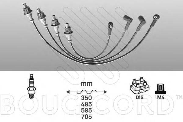 4331 Bougicord fios de alta voltagem, kit