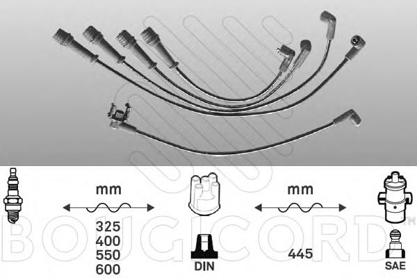 4486 Bougicord fios de alta voltagem, kit