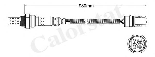 LS140046 Vernet sonda lambda, sensor esquerdo de oxigênio até o catalisador