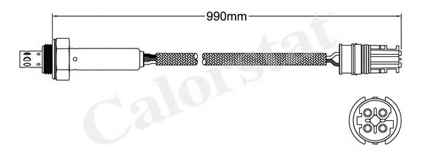 LS140180 Vernet sonda lambda, sensor de oxigênio